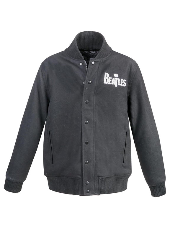 Beatles Men's 1964 Tour Varsity Jacket Small Black