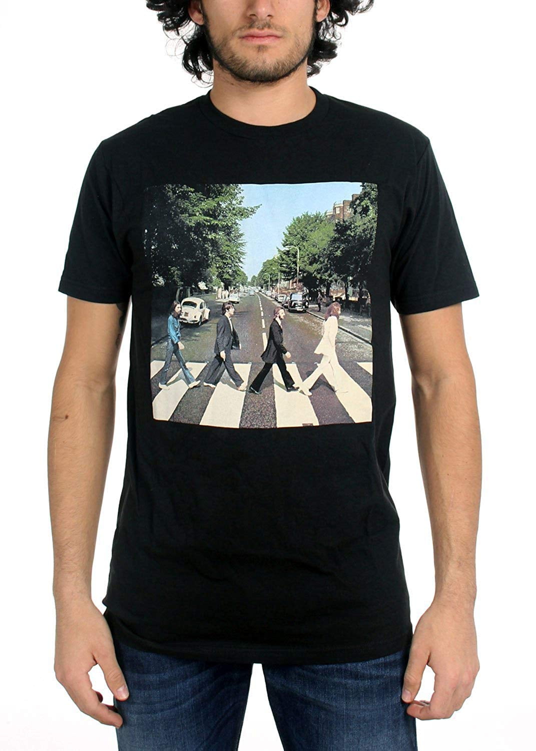 Beatles Abbey Road T-Shirt For Men - Black Silhouette Graphic Tee, 100% Cotton - View #7