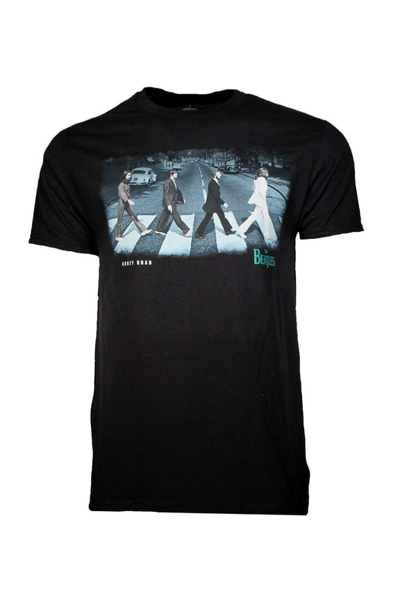 Beatles Men's Abbey Stride T-shirt Small Black