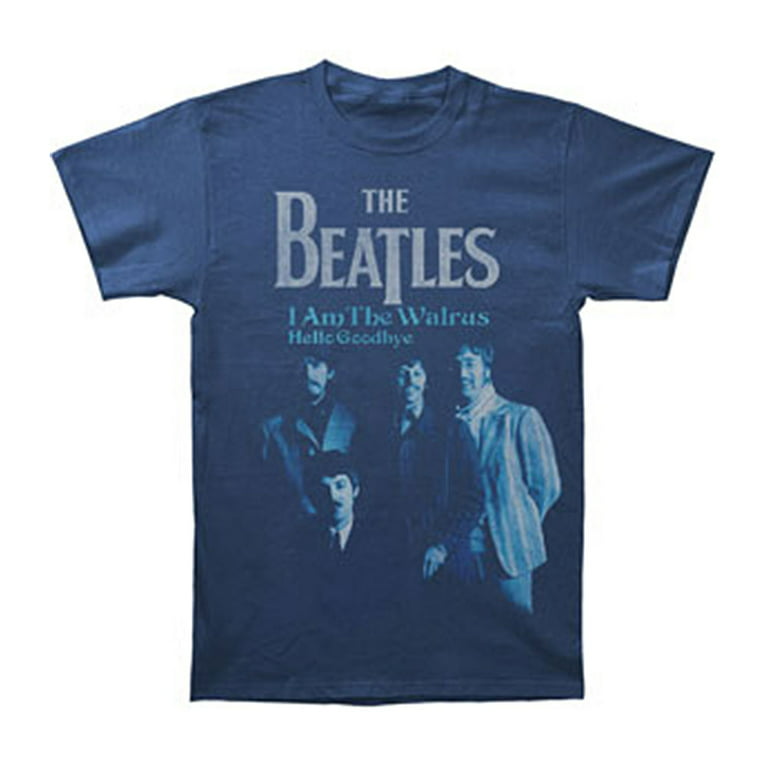 Beatles Men's I Am The Walrus T-shirt Medium Blue