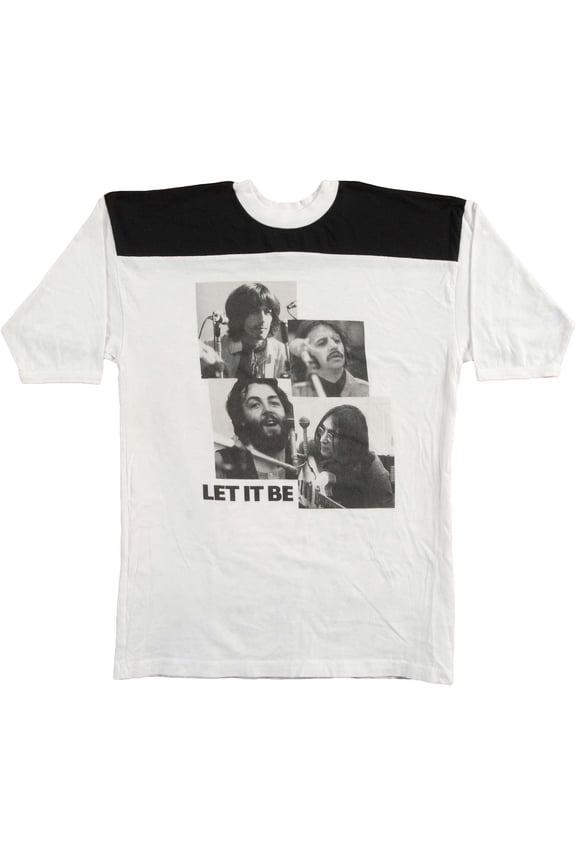 Beatles Men's Let It Be Vintage T-shirt X-Large Grey
