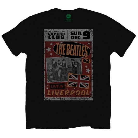 Beatles Men's Live In Liverpool T-shirt Medium Black