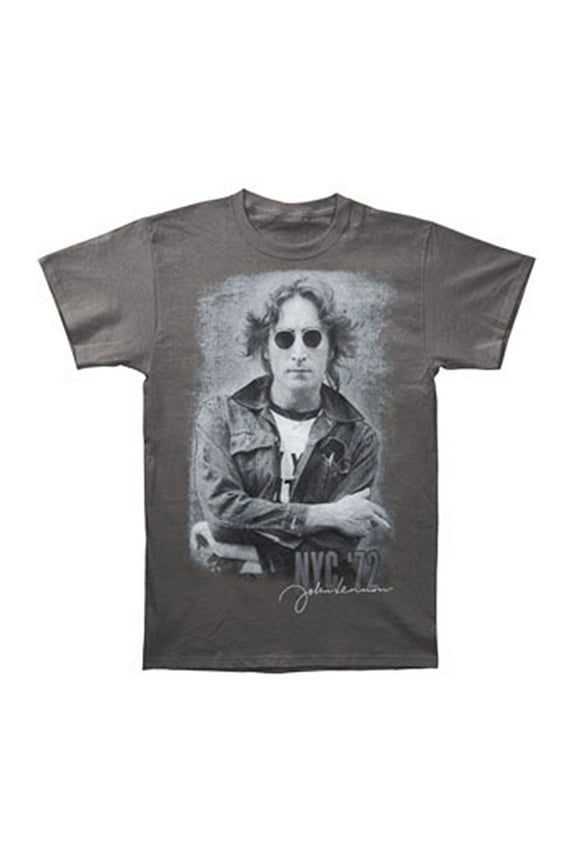 Beatles Men's  NYC '72 Slim Fit T-shirt Grey