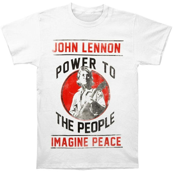 Beatles Men's Power To The People T-shirt XX-Large White