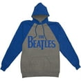 thumbnail image 1 of Beatles Men's Raglan Logo Hooded Sweatshirt Large Heather, 1 of 2