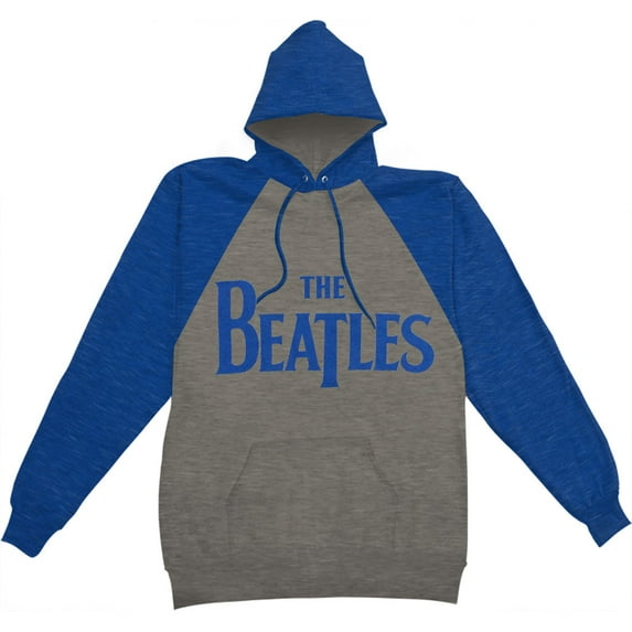 Beatles Men's Raglan Logo Hooded Sweatshirt Large Heather