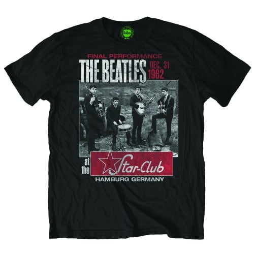 Beatles Men's Star Club T-shirt X-Large Black