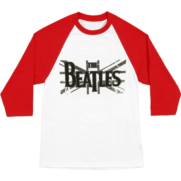 Beatles Men's Union Jack Baseball Jersey XX-Large White