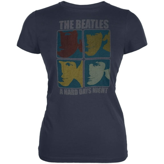 Beatles Women's Juniors Hard Days Short Sleeve T Shirt