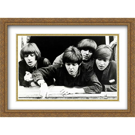Beatles, the 60's 2x Matted 36x28 Large Gold Ornate Framed Art Print