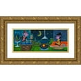 thumbnail image 1 of Beatnik (Graeme Mckim) 14x8 Gold Ornate Wood Framed with Double Matting Museum Art Print Titled - Tang Time, 1 of 4