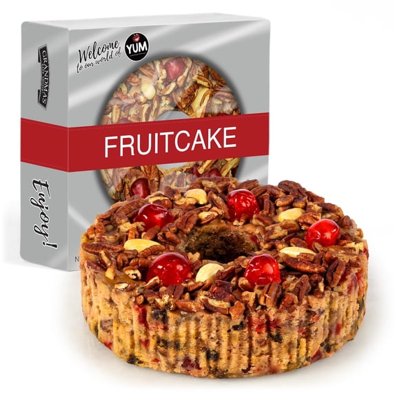Beatrice Bakery Co. Original Fruitcake, Grandma's Old Fashioned Fruit and Nut Freshly Made, Brandy, Bourbon and Rum Fruitcake, Est. 1917 (48 oz Box)