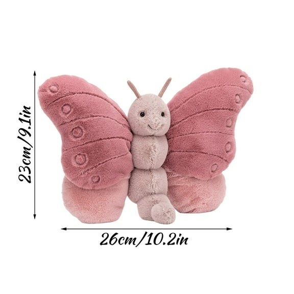 Beatrice Butterfly Plush Doll Super Soft Stuffed Toy 10.2" Spring Plush Lovely Collectible Toy
