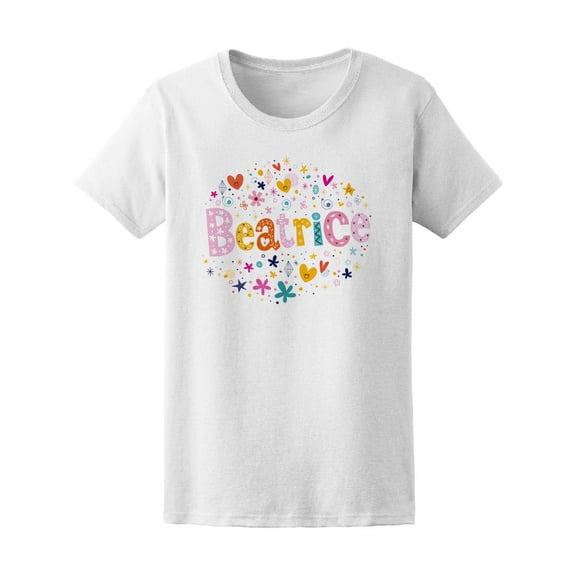 Beatrice Cute Colorful Flowers T-Shirt Women -Image by Shutterstock, Female x-Large