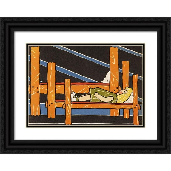 Beatrice Dvilnsky 18x14 Black Ornate Wood Framed Double Matted Museum Art Print Titled - The Three Bears, a Family Story Pl 10 (1934)