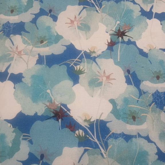 Beatrice Floral Blue Cotton Fabric (1 yard)