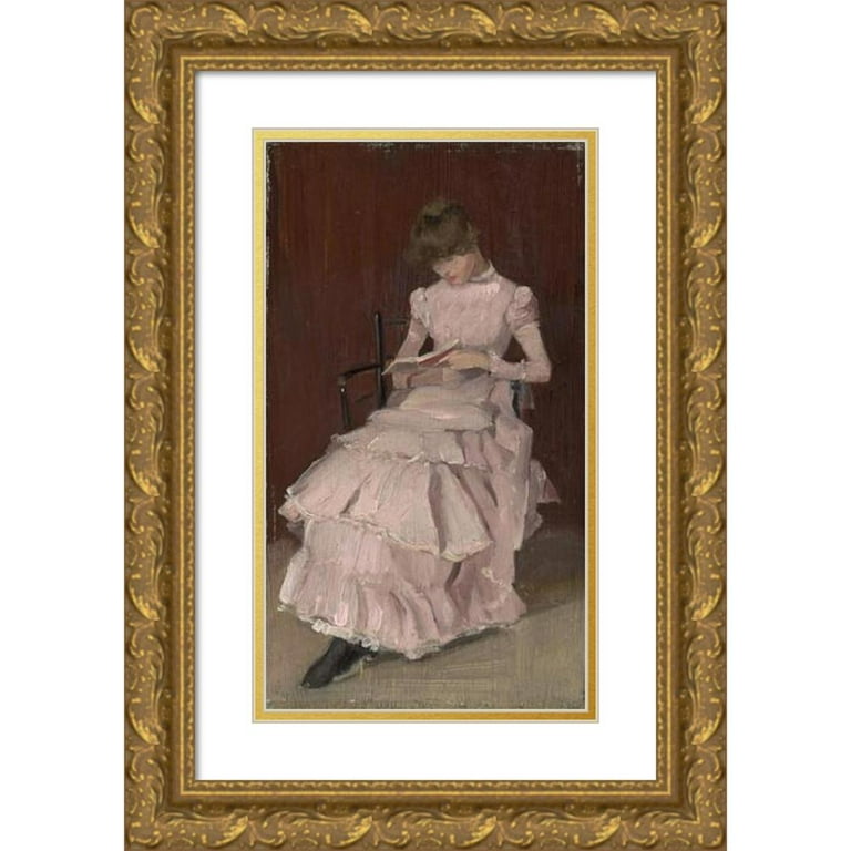 Beatrice Godwin Whistler 10x14 Gold Ornate Wood Frame and Double