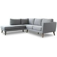 thumbnail image 1 of Beatrice Gray Microfiber Modern Living Room Left Facing Corner Sectional Sofa, 1 of 5