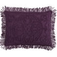 thumbnail image 1 of Beatrice Home Fashions Medallion Chenille King Sham Eggplant, 1 of 5