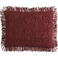 thumbnail image 1 of Beatrice Home Fashions Medallion Chenille Standard Sham Burgundy, 1 of 5