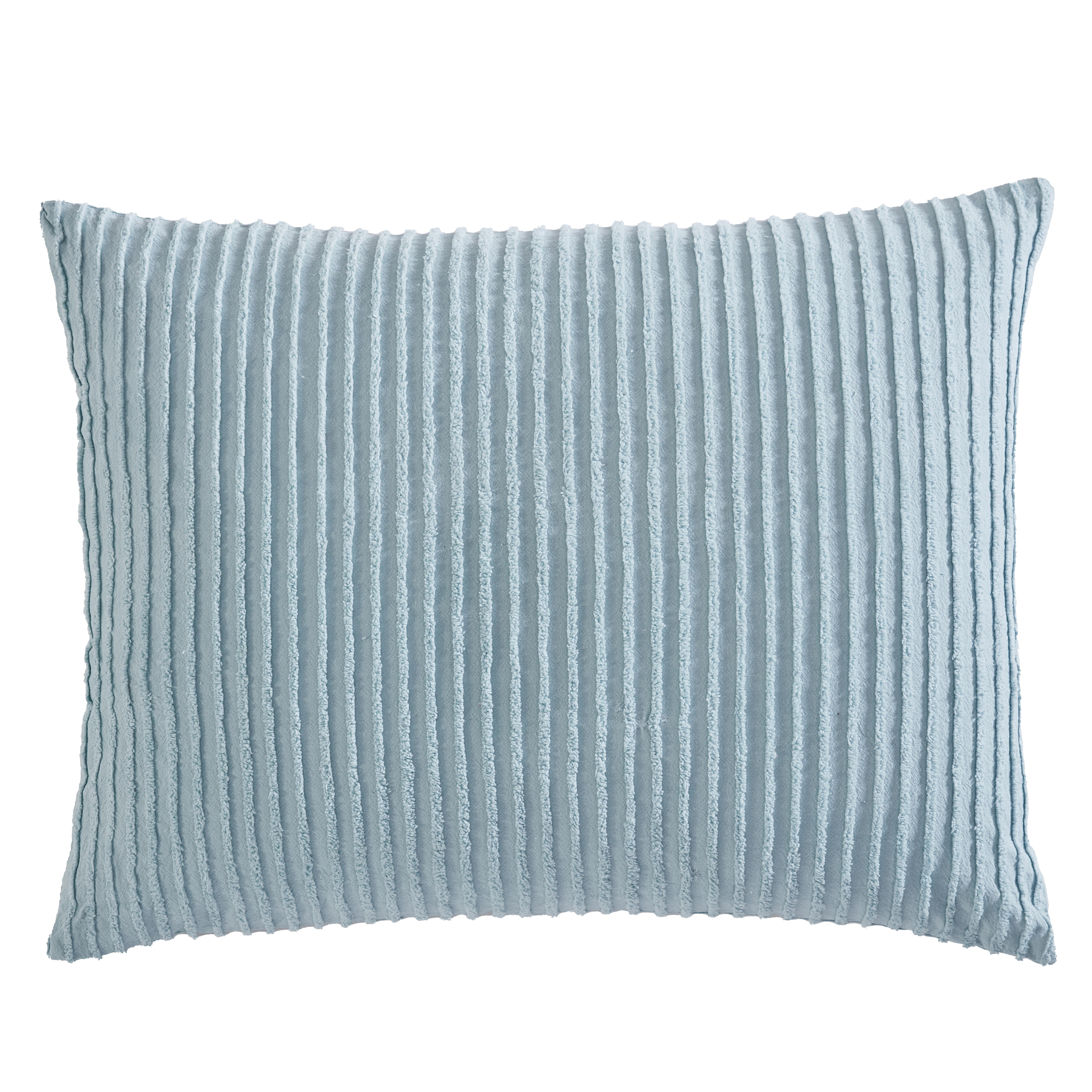 Beatrice Home Fashons Channel Chenille Bedspread Sham Blue
