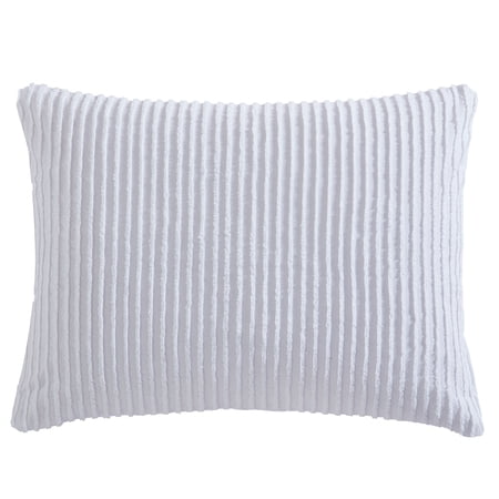 Beatrice Home Fashons Channel Chenille Standard Sham White