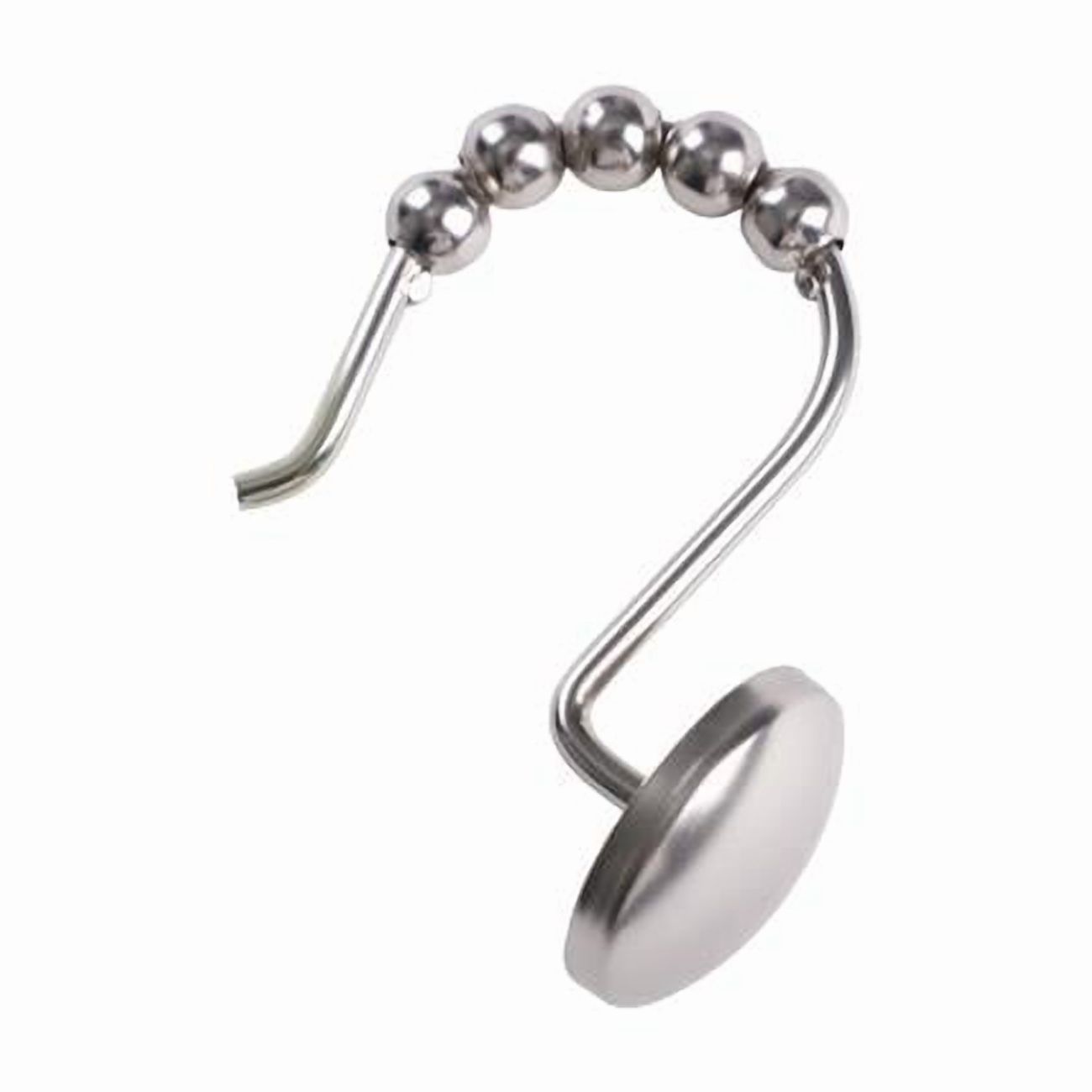 Beatrice Shower Curtain Hooks for Bathroom Shower Rods Curtains, Set of 12 - Brushed Nickel