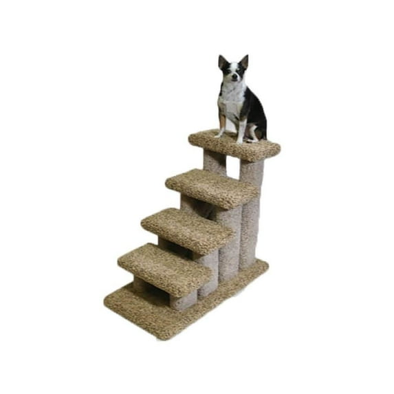 Beatrise Carpeted Indoor Deluxe Doggy Pet Steps Stairs for Bed, Car, & More