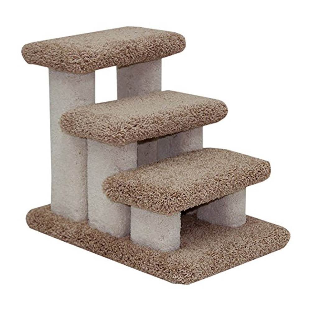 Beatrise Carpeted Indoor Dog or Cat Pet Steps Staircase for up to 350 Pounds