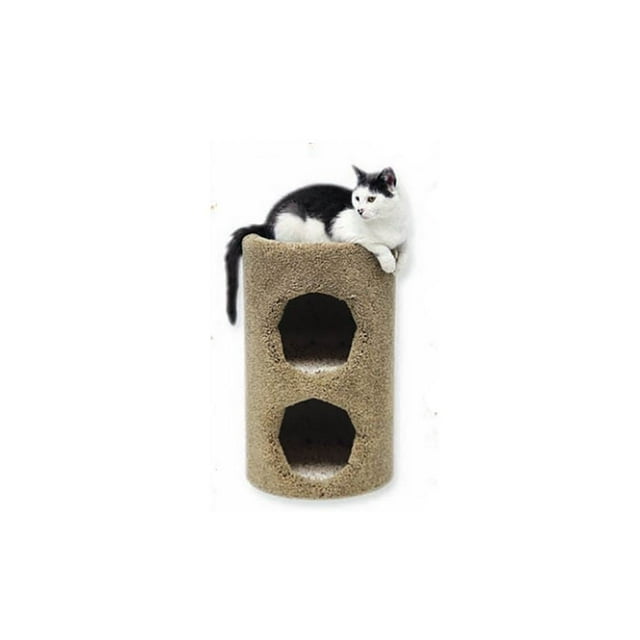 Beatrise Pet Furniture 2 Story Carpeted Cat Kitten Condo Tower House