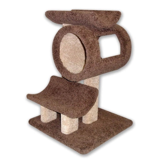 Beatrise Pet Products Cat Tree & Condo Scratching Post Tower, Brown