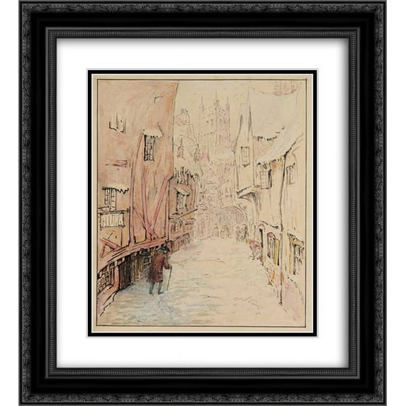 Beatrix Potter 2x Matted 20x24 Black Ornate Framed Art Print 'The Tailor Returning Home'