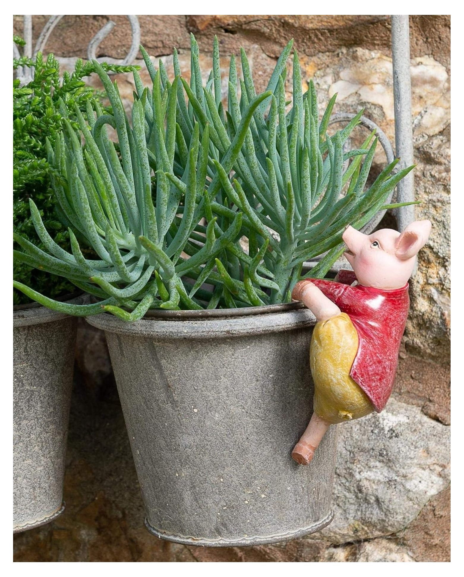 Pot Buddies Egel Figuur – Handbeschilderd, Vorstbestendig, Hangend Tuinornament (6x6x10 Cm)