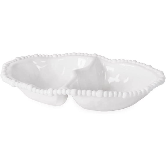 Beatriz Ball Alegria Melamine Double Dip Platter White