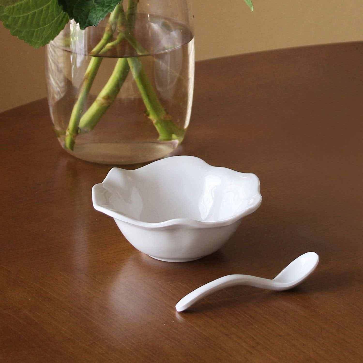 Beatriz Ball VIDA Havana Mini Bowl with Spoon  5.25" White  Melamine