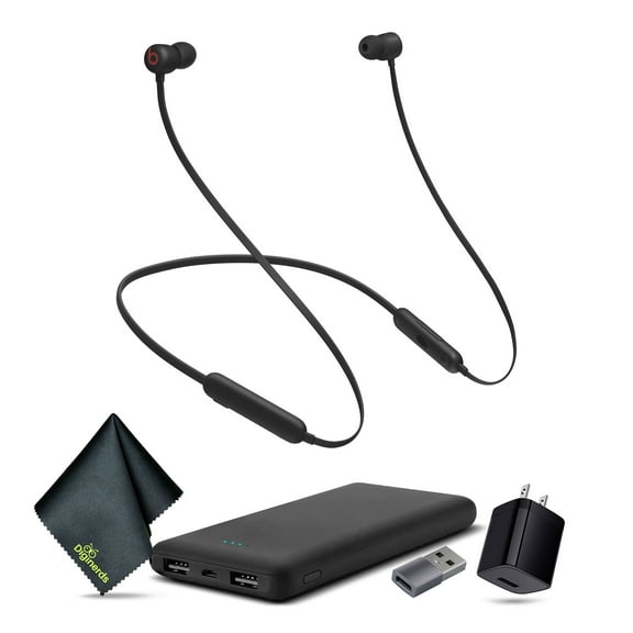 Beats Flex Wireless In-Ear Headphones (Black) Bundle + Accessories