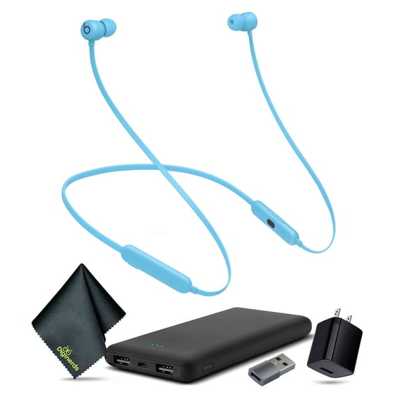 Beats Flex Wireless In-Ear Headphones (Blue) Bundle + Accessories