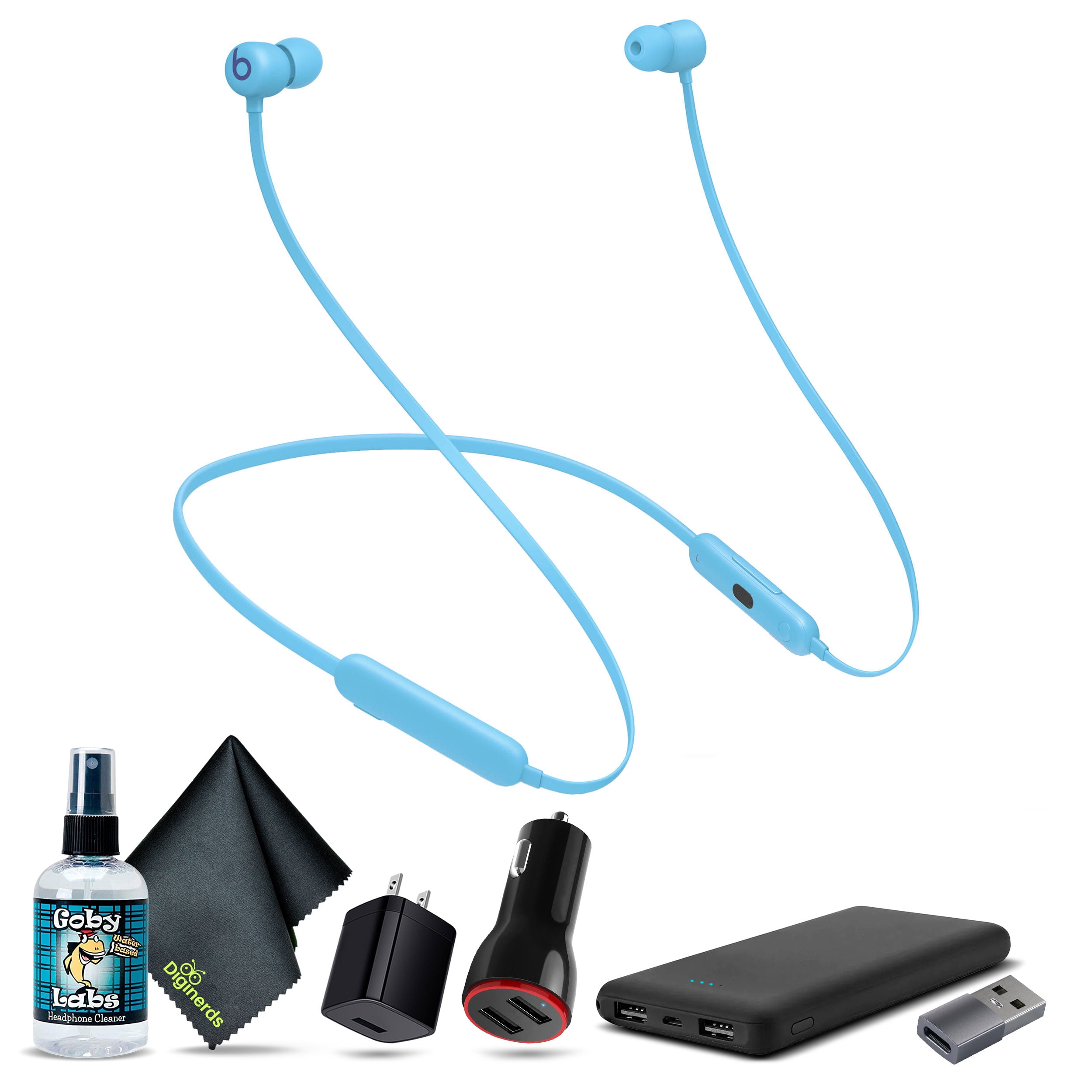 Beats Flex Wireless In-Ear Headphones (Blue) Bundle and More