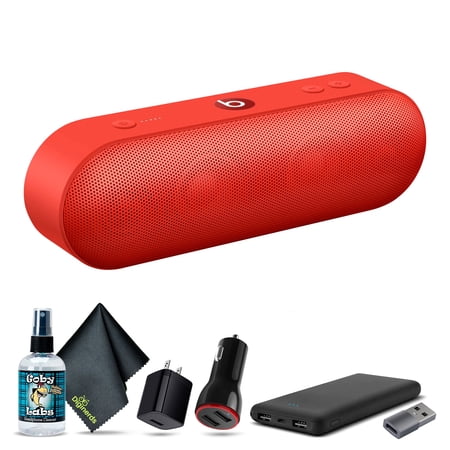 Beats Pill+ Standard Collection Portable Speaker (Red) Bundle + Accessories