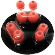 Beats Powerbeats Pro Wireless Silicone Replacement Earbud Tips Covers - Red, 4 Sizes - Small, Medium, Large & Double Flange
