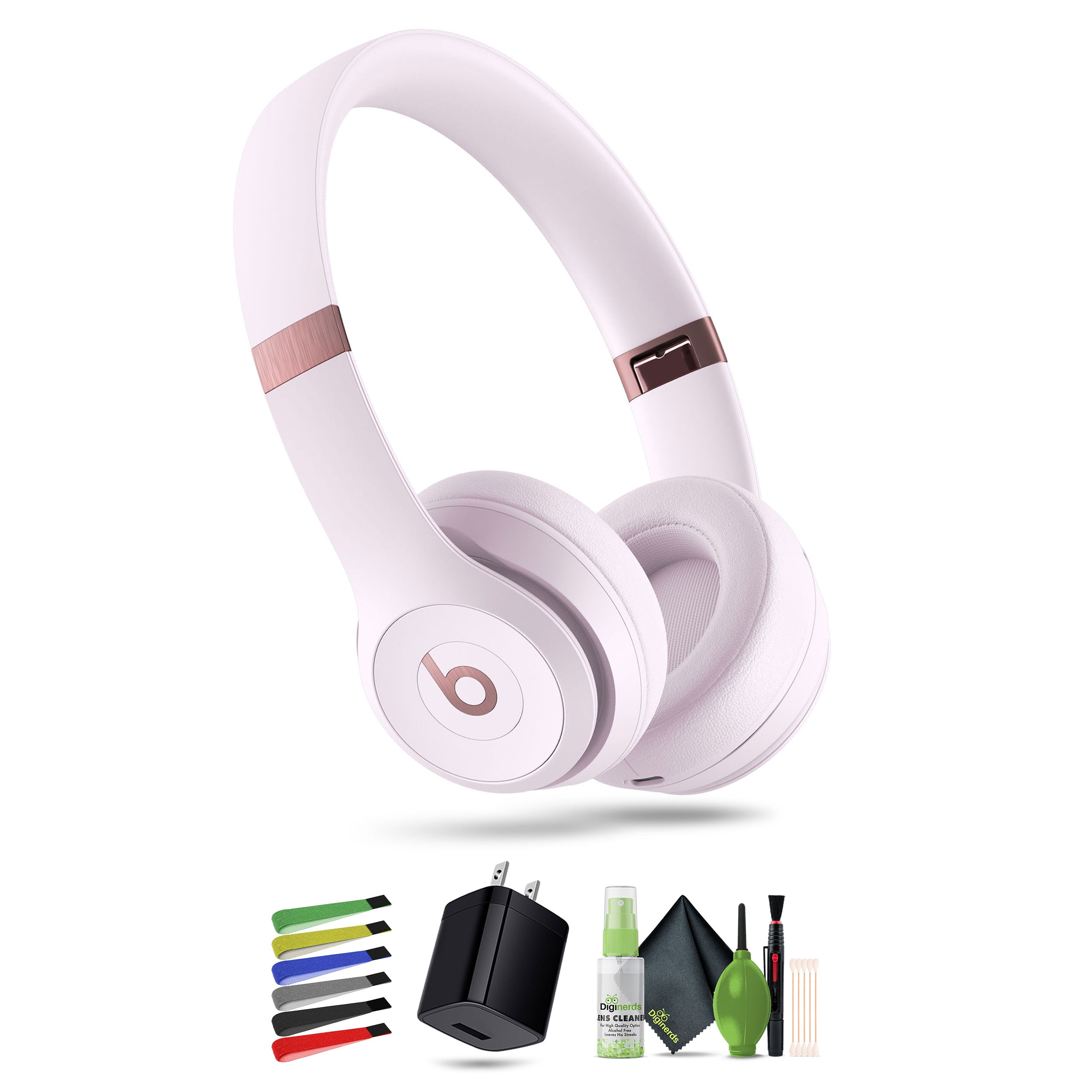 Beats Solo 4 Wireless On-Ear Headphones (Cloud Pink) Bundle Beats Solo 4 Wireless On-Ear Headphones (Cloud Pink) Bundle