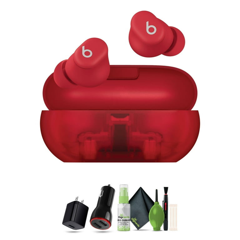 Beats Solo Buds ワイヤレストランスペアレントレッド Beats Solo Buds, Wireless Bluetooth Earbuds (Transparent Red