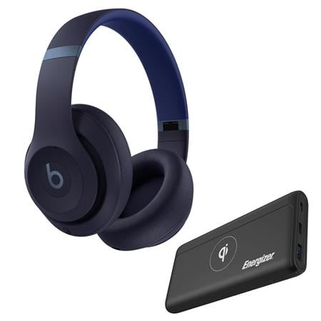 Beats Studio Pro Wireless Headphones, Navy with A03031 10000mAh Power Bank