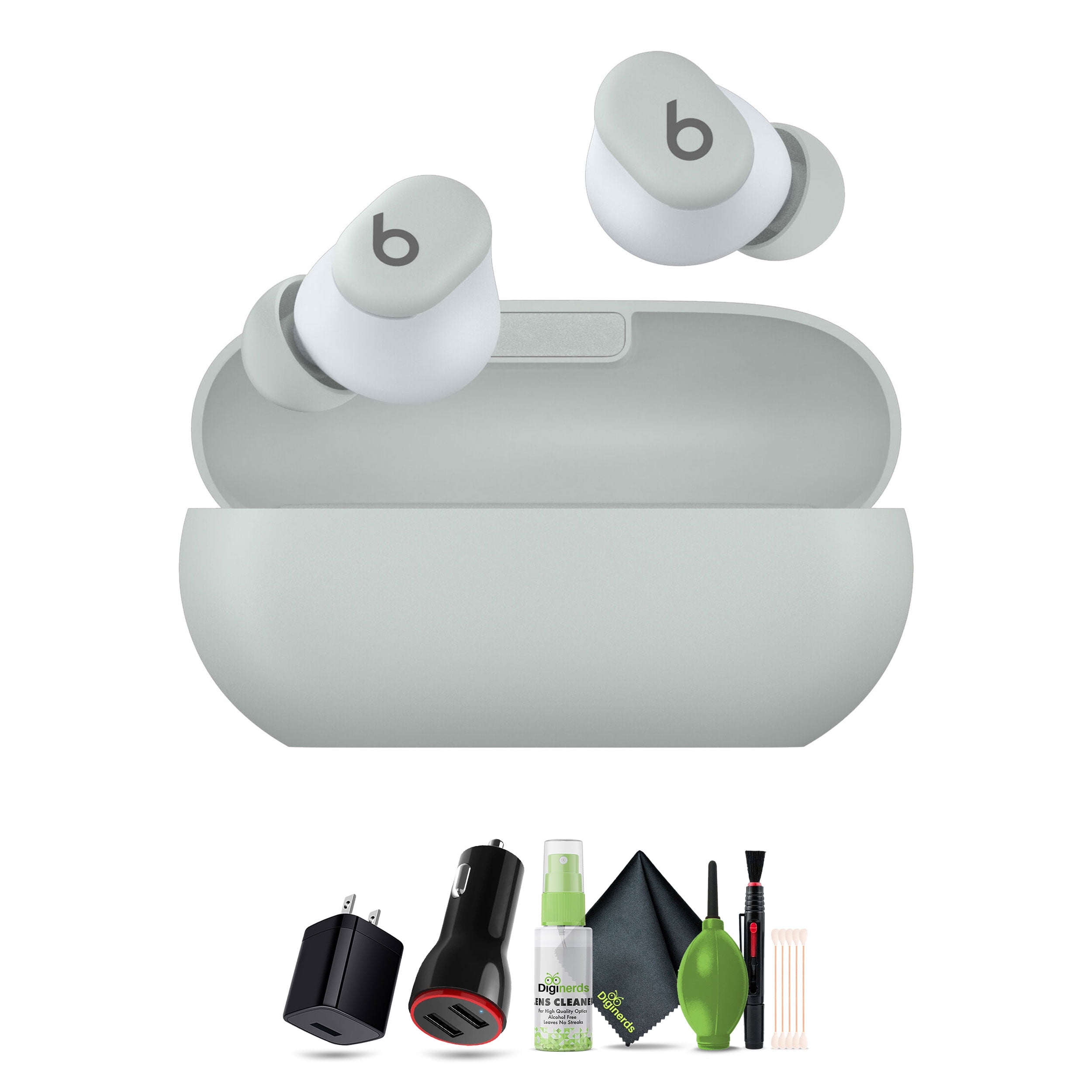 Beats by Dr. Dre Solo Buds, Wireless Bluetooth Earbuds (Storm Gray) Bundle with More Accessories