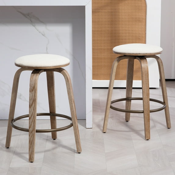 Set of 2 Ayala Silver Chrome Bar Stool