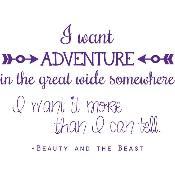Beatuty and the Beast Movie Decor - Vinyl Wall Quote | Home Decal / Sticker - 20"x16"