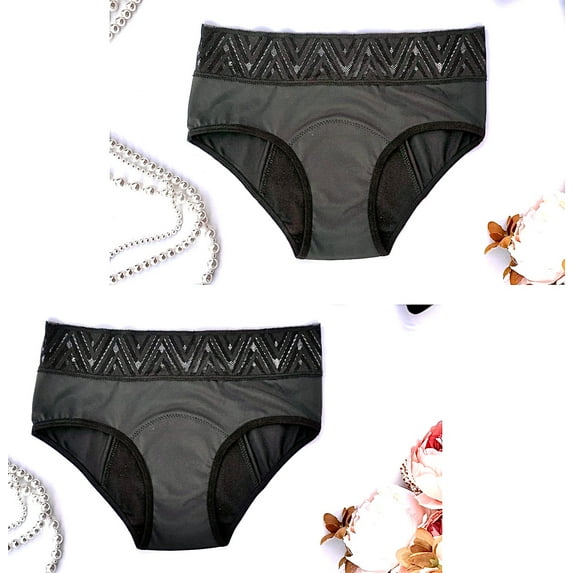 Beau Femme Women's Period Underwear, Overnight Period Panties, 2 Pack S -2XL