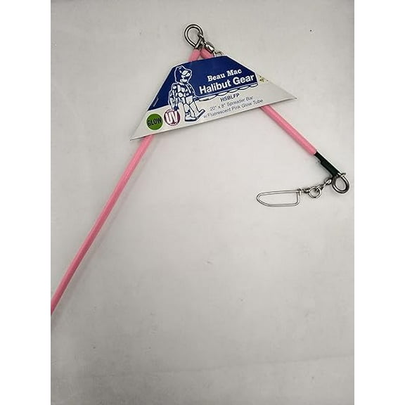 Beau Mac 20 X 8 UV Pink Glow Halibut Spreader Bar HSBLFP