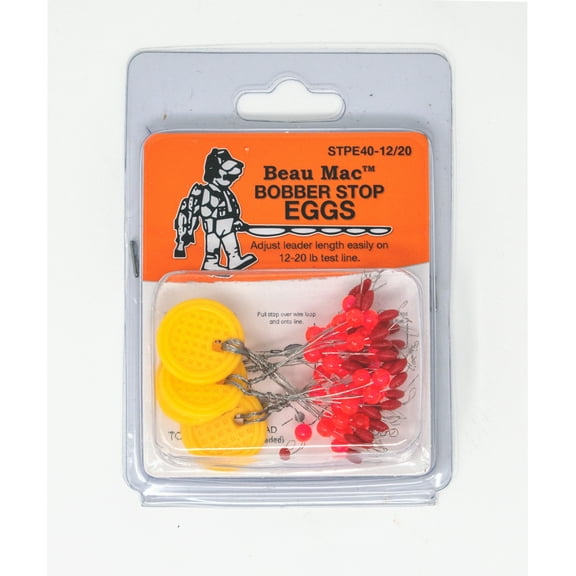 Beau Mac Bobber Stop Eggs 12-20lbs 40pack BEAUSTPE401220