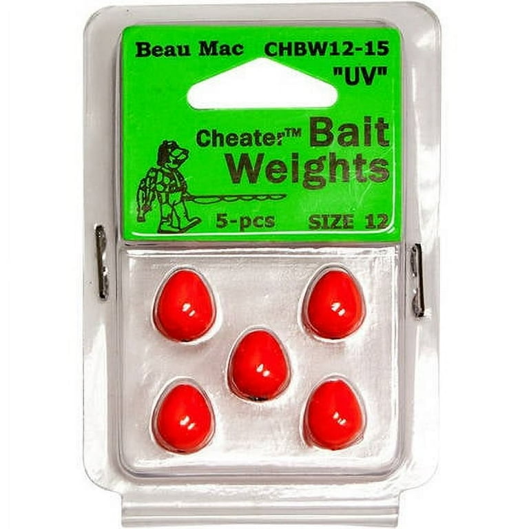 Inline Sinkers Fishing Weights Beau Mac 1/2oz In-Line Sinkers (4
